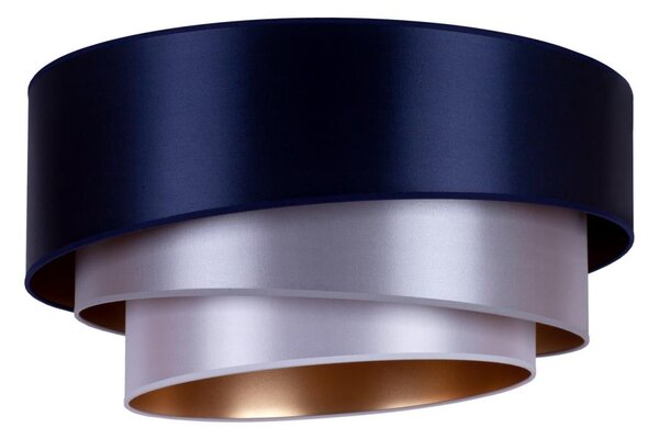 Duolla - Stropní svítidloTRIO 3xE27/15W/230V diametro 60 cm blu/argento/rame