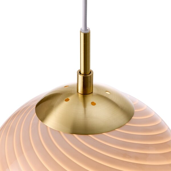 Lampada a sospensione Halo Design, CANDY BALL, dimmerabile, Grigio, Soggiorno, Vetro, Design