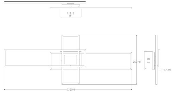 Zuma Line MS243-BK - Luce LED dimmerabile LUMENZ LED/55W/230V 3000-6000K nero + +TC