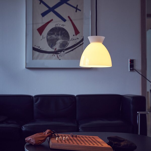 Lampada a sospensione Piet Hein, Bianco, Cucina, Vetro