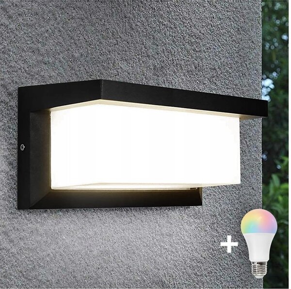 Lampada da parete per esterni LED RGBW dimmerabile NEELY 1xE27/9W/230V IP54 nera