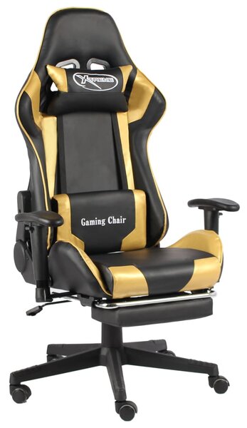 Sedia da gioco con poggiapiedi girevole Golden PVC