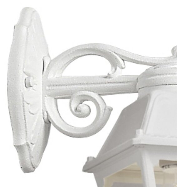 Applique esterno top light alba ap bi down e27 led ip55 resina - Top Light