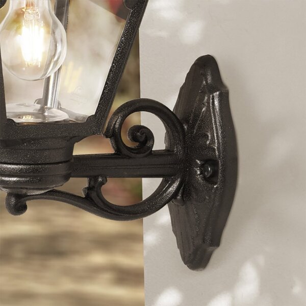 Applique esterno top light alba ap ne up e27 led ip55 resina - Top Light