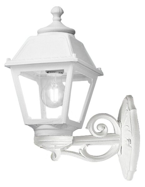 Applique esterno top light alba ap bi up e27 led ip55 resina - Top Light