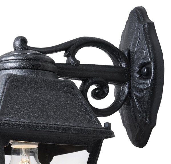 Applique esterno top light alba ap ne down e27 led ip55 resina - Top Light