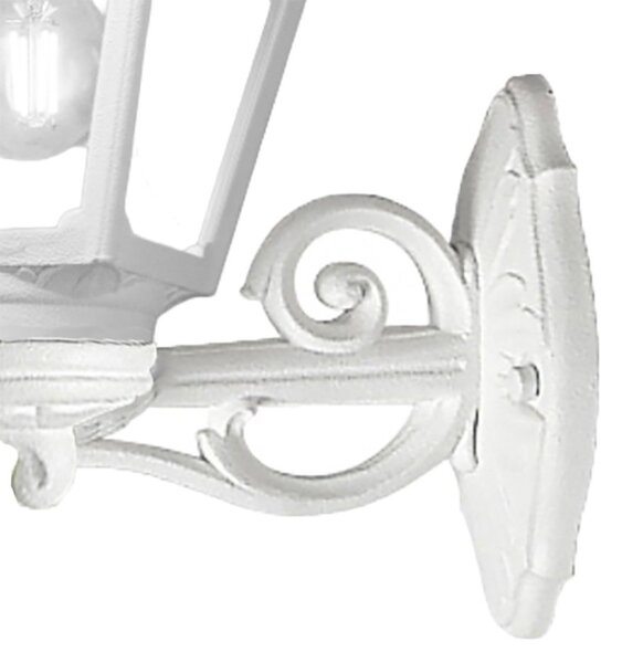 Applique esterno top light alba ap bi up e27 led ip55 resina - Top Light
