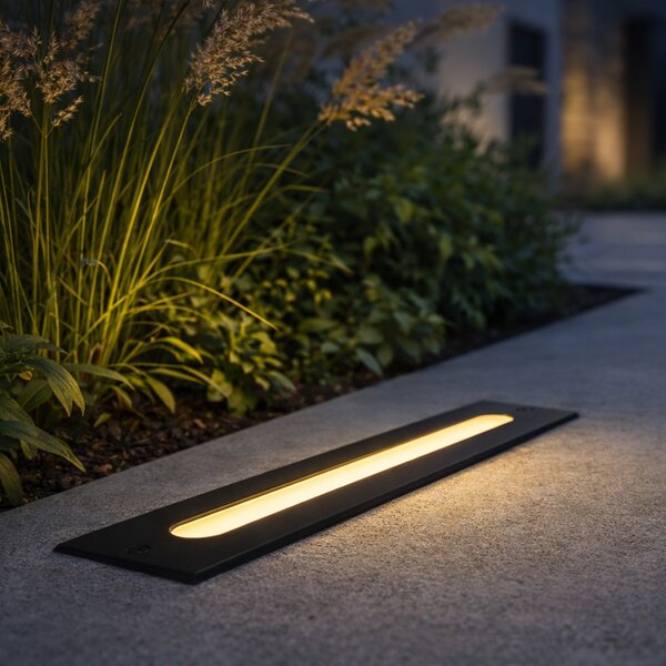 Faretto da incasso nero moderno 30 cm con LED IP65 - Eline