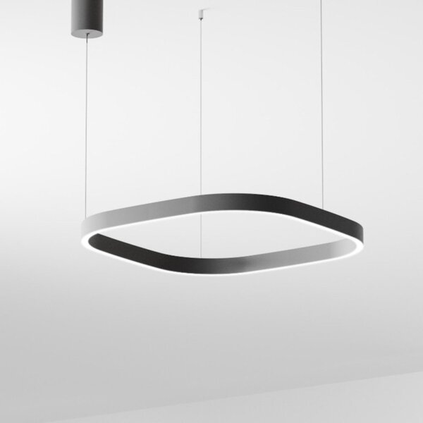 Lampadario moderno gea luce criseide s1p quadrata fcrsn8q led biemissione alluminio - Gea Luce