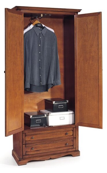 MOBILI 2G - Armadio 2 ante e due cassetti in arte povera cm 87x40x192H (517)