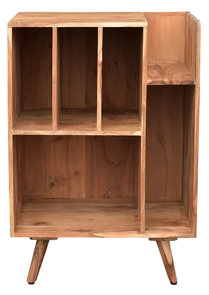 Mobile portaoggetti in vinile massello di acacia VIRGILE