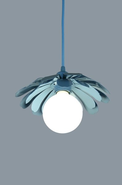 Bohemia-Design - Lampadario a sospensione con cavo 1xE27/60W/230V blu