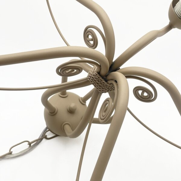 Brilagi - Lampadario a catena ANTICO MODERN 5xE27/60W/230V beige