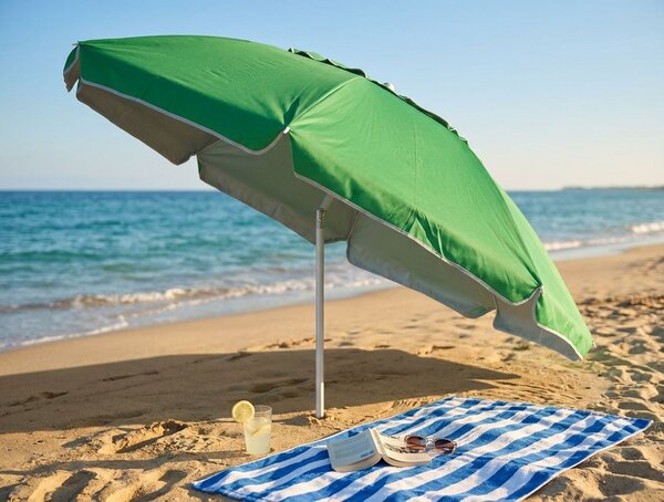 Ombrellone da spiaggia poliestere uv tondo 1,80 m / palo da 22 mm