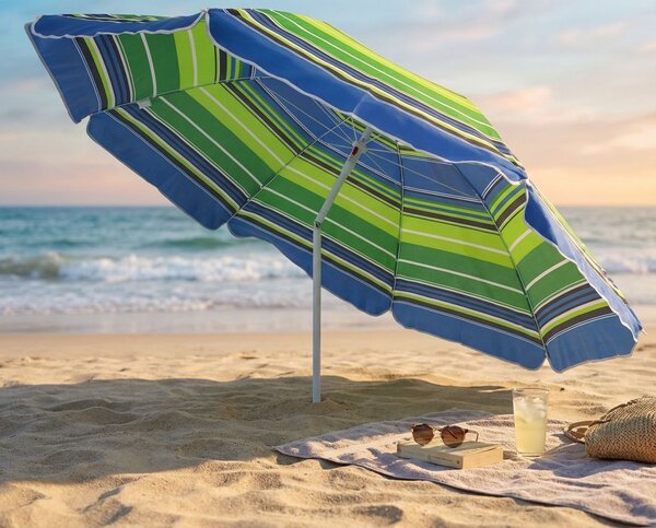 Ombrellone da spiaggia poly tondo 1,80 m / palo da 22 mm