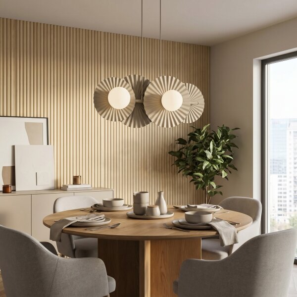 Lampadario a sospensione con cavo UMBRA 4xG9/8W/230V beige