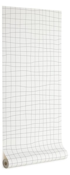 Carta da parati Saori bianca con motivo a quadri grigio 10 x 0,53 m FSC MIX Credit
