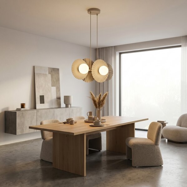 Lampadario a sospensione con cavo UMBRA 4xG9/8W/230V beige