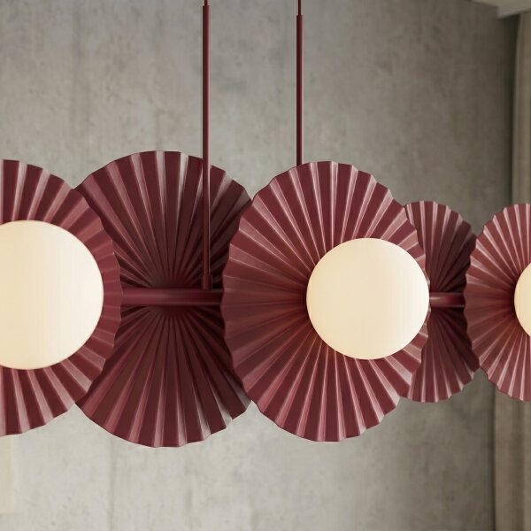 Lampadario a sospensione su cavo UMBRA 6xG9/8W/230V rosso