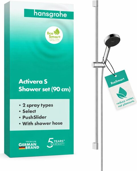 Set doccia hansgrohe Activera Select S 95 2jet EcoSmart con asta doccia 90 cm, cromato, 1 pz