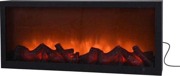 Stufa elettrica con luce LED che imita la combustione della legna