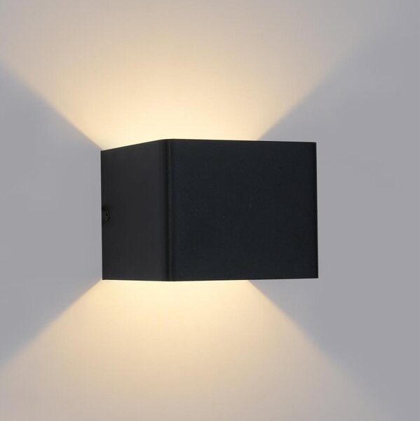 Brilagi - Applique LED da esterno DONNANI LED/5W/230V 10 cm nera IP44