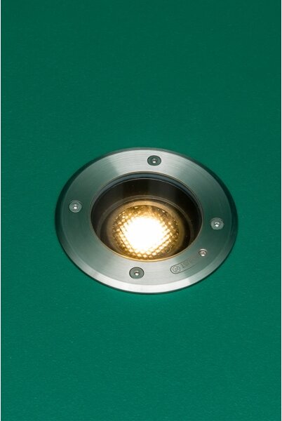 FARO 70310 - Faretto da incasso calpestabile per esterni GEISER 1xGU10/8W/230V IK08 IP67 acciaio inox
