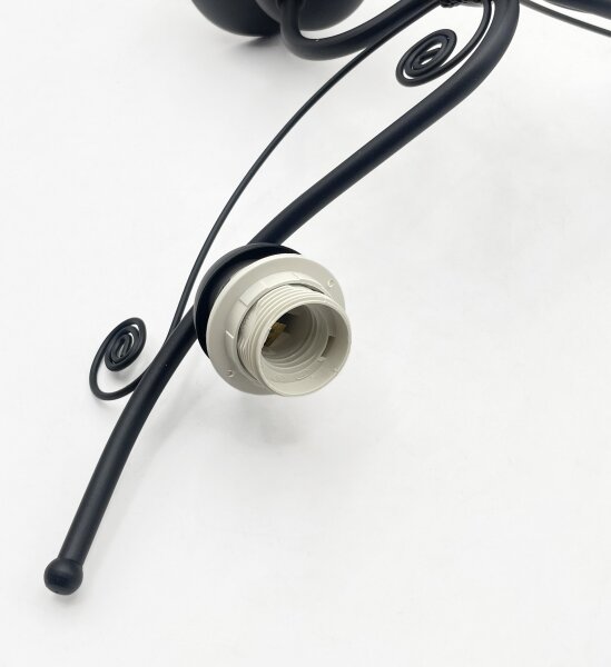 Lampadario a plafone RETRO 3xE27/60W/230V nero/bianco