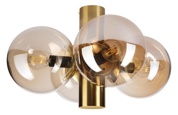 Plafoniera SFERIO 4xE14/5W/230V ottone/beige fumé