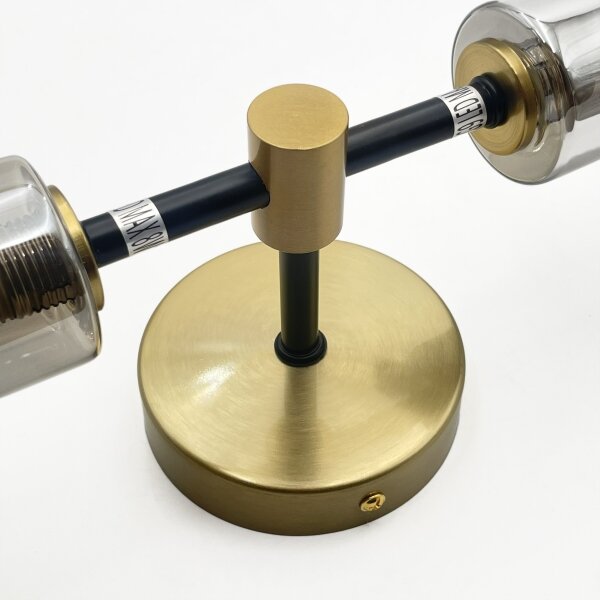 Lampada da parete TESSA 2xG9/5W/230V ottone/nero fumé