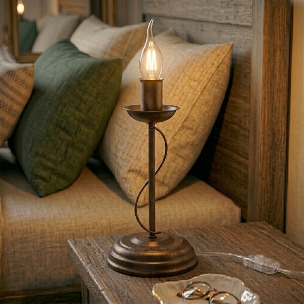 Lampada da tavolo ANTON 1xE14/60W/230V bronzo