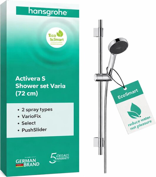 Set doccia hansgrohe Activera Select S 95 2jet EcoSmart con asta doccia Varia 72 cm, cromato, 1 pz