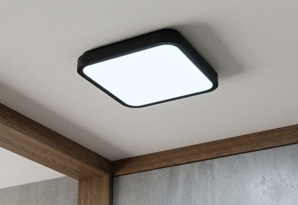 Brilagi - Plafoniera LED da bagno ZENNA LED/24W/230V 34,5x34,5 cm IP44 nera
