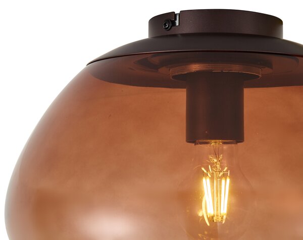 Plafoniera di design marrone con vetro marrone - Giselle