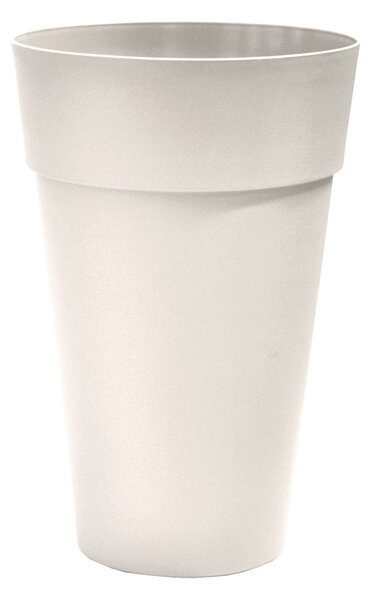 Vaso portavasi conico in resina modello Houston bianco e tortora diametro 35xH50 cm Telcom - White