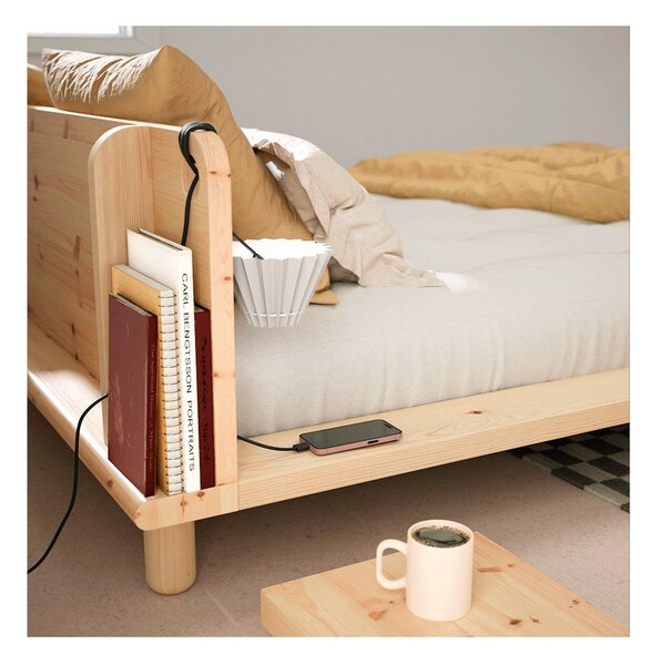 Letto matrimoniale in legno di pino con griglia 160x200 cm Peek - Karup Design