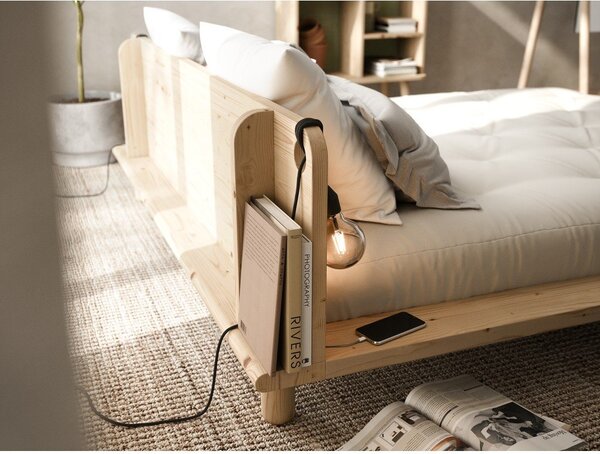 Letto matrimoniale in legno di pino con griglia 160x200 cm Peek - Karup Design