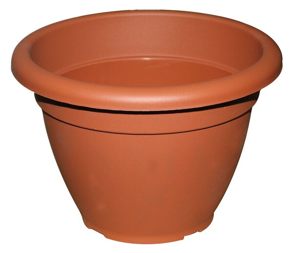Vaso in plastica colore terracotta Tivoli - altezza 14 cm - diametro 20 cm