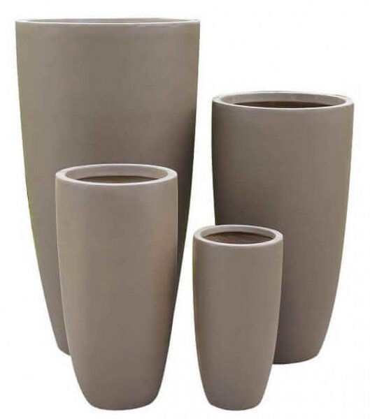 Set di 4 vasi Orchidea in Fibra di argilla Marrone