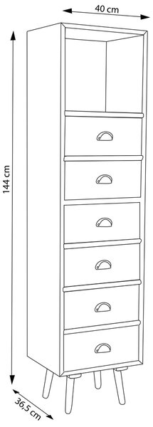 ADELINE - cassettiera in legno