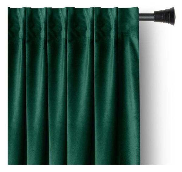 Tenda parzialmente oscurante verde scuro in velluto 140x245 cm Pleat – Restilo