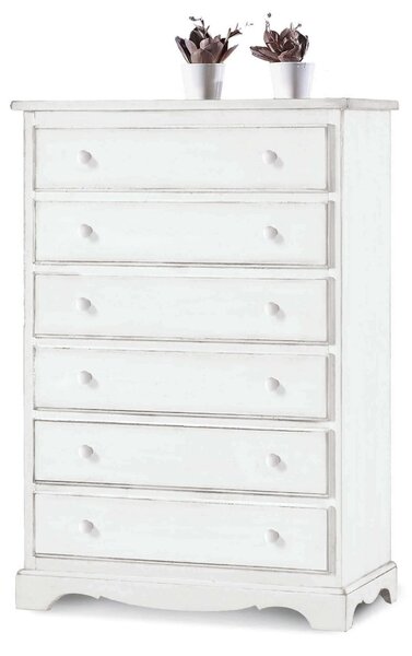 KENDRA - cassettiera in legno massello cm 97 x 49 x 140 h