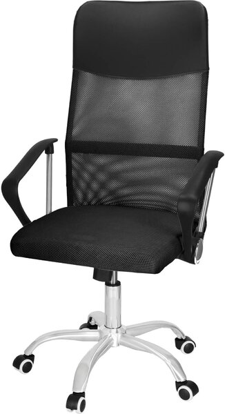 Springos® Sedia da ufficio Sedia per computer Schienale imbottito Altezza regolabile con rotelle Sedia girevole fino a 120 kg