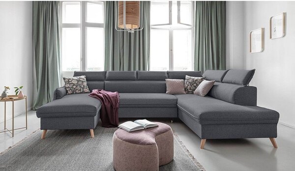 Divano letto angolare grigio scuro (angolo destro) Sweet Harmony - Miuform