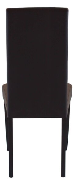 JACQUELYN - sedia moderna ecopelle con gambe antracite