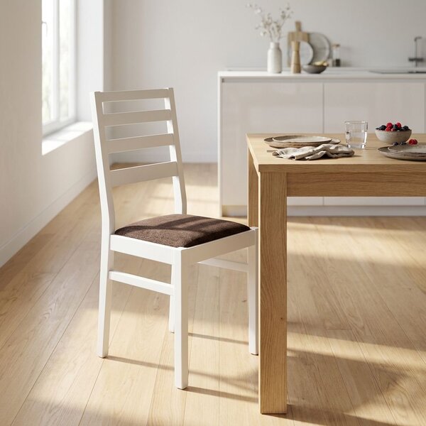 BEATRIX - sedia moderna in legno con seduta in stoffa