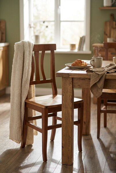 ISABELLE - sedia curve in legno massello