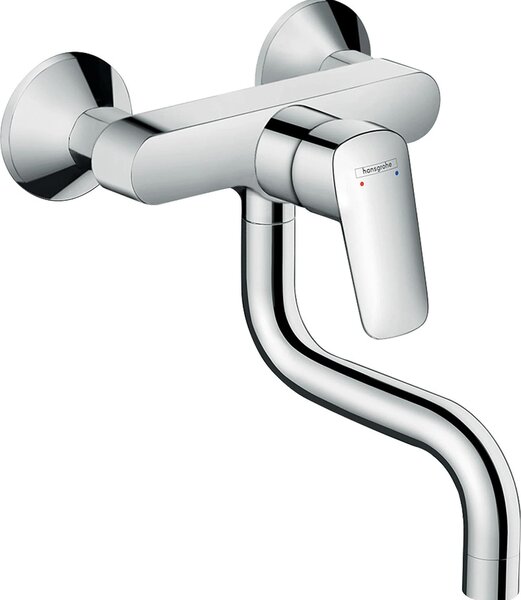 Miscelatore per lavello hansgrohe Logis cromato modello a parete, 1 pz