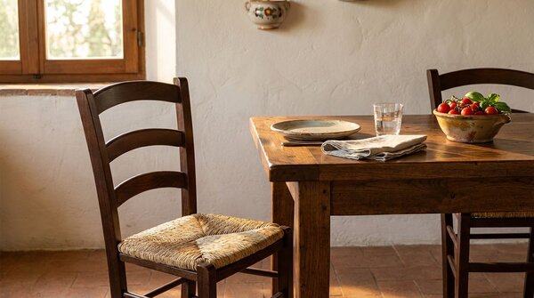 HARMONIE - sedia doghe in legno massello