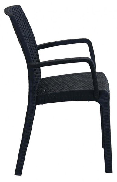 ALMA - poltrona da giardino impilabile in wicker stampato